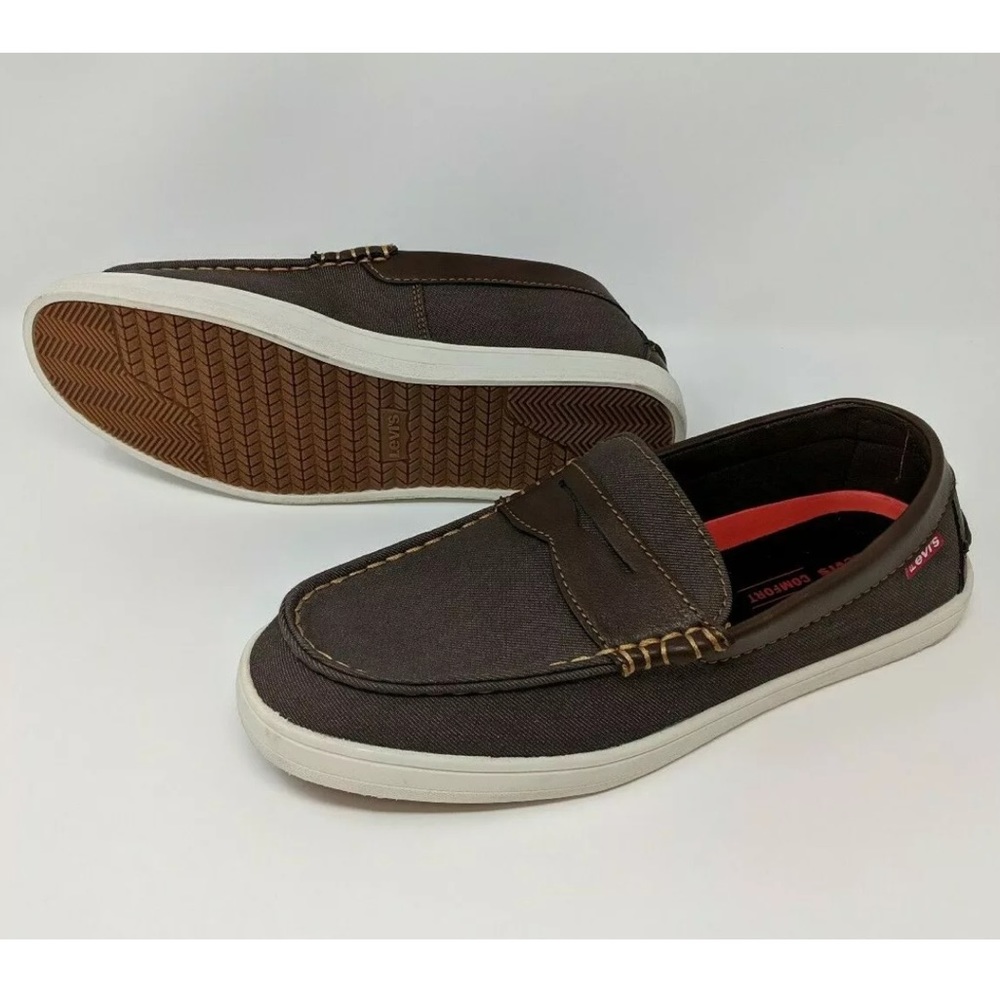 Levi's: Mast Nappa Slip On Shoe - Brown! Multiple Sizes Available